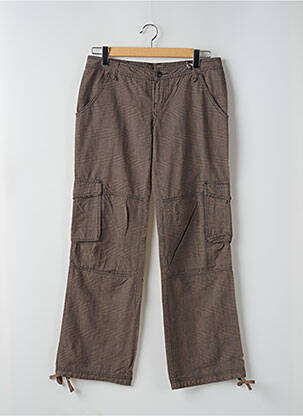 Pantalon cargo croială dreaptă talie joasă maro TEDDY SMITH femeie