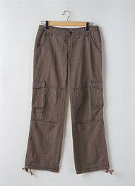 Pantalon cargo croială dreaptă talie joasă maro TEDDY SMITH femeie