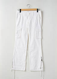 Pantalon cargo croială dreaptă talie joasă alb TEDDY SMITH femeie