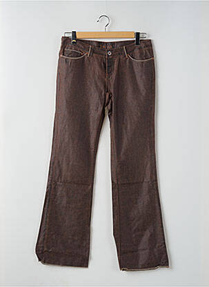 Pantalon drept elasticitate talie joasă maro TEDDY SMITH femeie