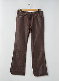 Pantalon drept elasticitate talie joasă maro TEDDY SMITH femeie