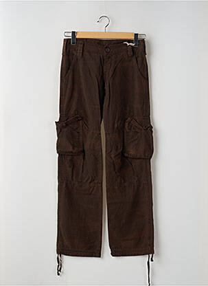 Pantalon cargo croială dreaptă talie joasă maro TEDDY SMITH bărbat