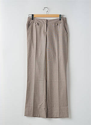 Pantalon drept închidere cu fermoar sub clapetă cu cârlig talie joasă gri VERO MODA femeie