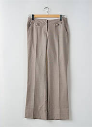 Pantalon drept închidere cu fermoar sub clapetă cu cârlig talie joasă gri VERO MODA femeie