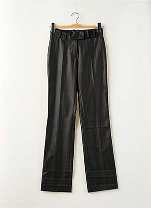 Pantalon drept țesătură crep talie joasă negru LOLA femeie