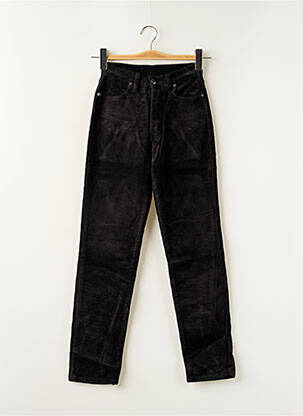 Pantalon slim talie înaltă negru TEDDY SMITH fată