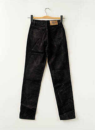 Pantalon slim talie înaltă negru TEDDY SMITH fată