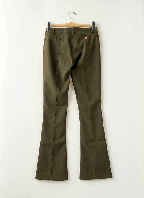 Pantalon evazat închidere cu fermoar sub clapetă cu cârlig mărime normală verde MISS SIXTY femme