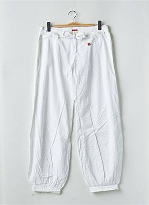 Pantalon drept țesătură poplin mărime normală alb BE YOU K femeie
