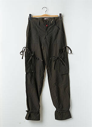 Pantalon cargo țesătură poplin mărime normală verde BE YOU K femeie