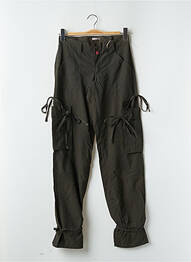 Pantalon cargo țesătură poplin mărime normală verde BE YOU K femeie