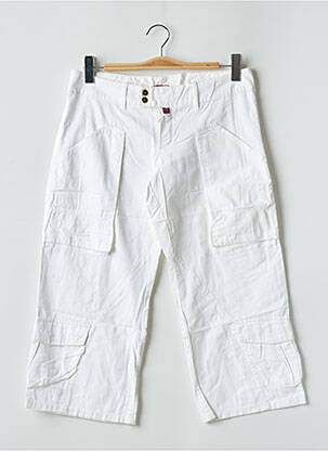 Pantalon trei sferturi talie joasă talie joasă alb BE YOU K femeie