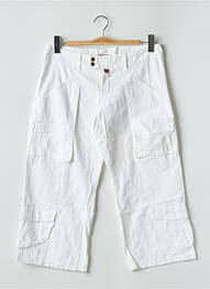 Pantalon trei sferturi talie joasă talie joasă alb BE YOU K femme