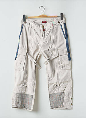 Pantalon cargo țesătură poplin talie joasă bej BE YOU K femeie
