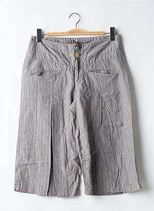 Pantalon trei sferturi buzunare talie înaltă gri DDP femeie