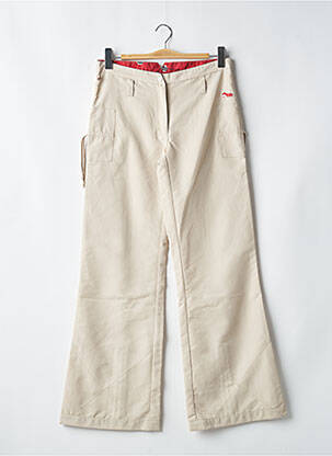 Pantalon evazat bej KANA BEACH femeie