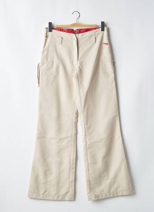 Pantalon evazat bej KANA BEACH femeie