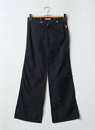 Pantalon larg țesătură poplin talie joasă negru PHARD femme