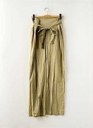 Pantalon drept țesătură poplin mărime normală verde LADY SOUL femeie