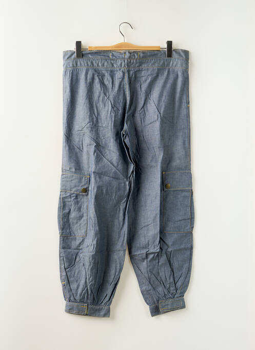 Pantalon larg țesătură poplin mărime normală albastru LA BRIGADA INTERNACIONAL femme