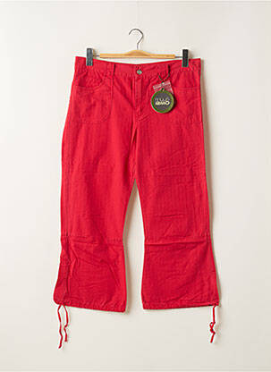 Pantalon trei sferturi roșu RWD femeie