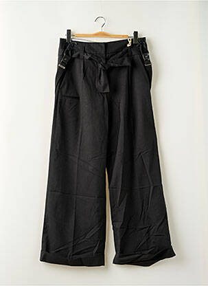 Pantalon drept țesătură poplin mărime normală negru LTB femeie