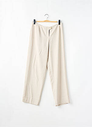 Pantalon drept talie cu cleme talie joasă bej SCHOOL RAG femeie