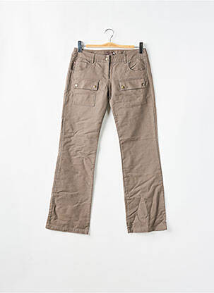 Pantalon drept elasticitate talie joasă maro SESSUN femeie