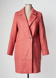 Palton lung croială dreaptă fără glugă roz TRENCH & COAT femme