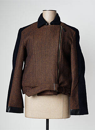 Palton scurt maro BONSUI femeie