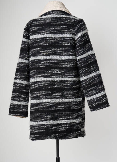 Palton lung blană sintetică fără glugă negru MOLLY BRACKEN femme