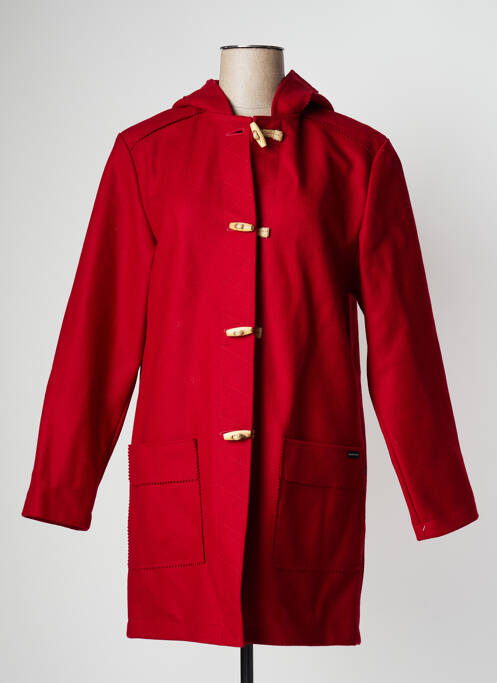 Palton lung roșu BREIZH ANGEL femeie