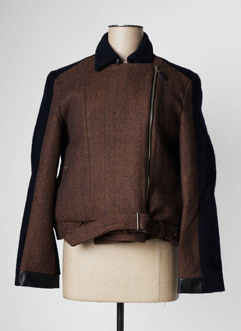 Palton scurt maro BONSUI femeie