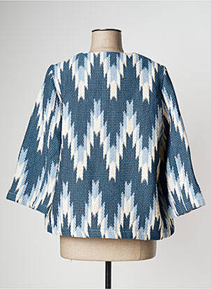 Jachete casual guler rotund albastru EMA BLUE'S femeie