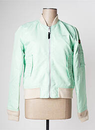 Geacă efect material satinat verde SCHOTT femme