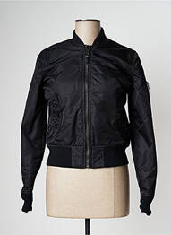 Geacă efect material satinat negru SCHOTT femme