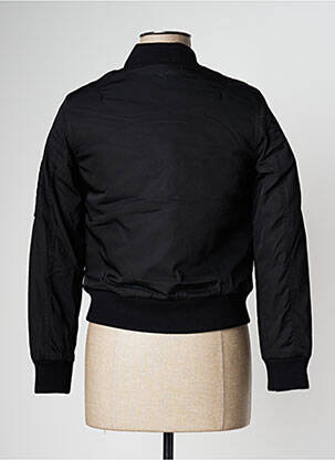 Geacă efect material satinat negru BOMBERS femeie