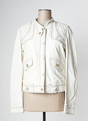 Geacă din piele alb GUESS BY MARCIANO femeie