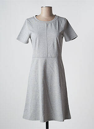 Rochie midi mâneci scurte mâneci scurte gri ICHI femeie