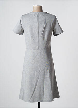 Rochie midi mâneci scurte mâneci scurte gri ICHI femeie