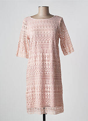 Rochie midi mâneci scurte mâneci scurte roz VILA femeie