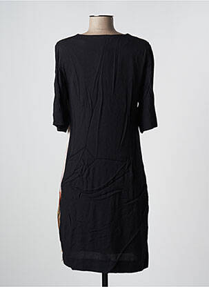 Rochie midi imprimeu fantezie mâneci scurte negru NICE THINGS femeie
