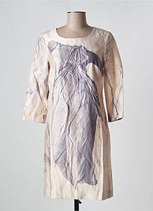 Rochie scurtă mâneci 3/4 mâneci 3/4 bej NICE THINGS femeie