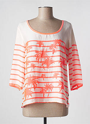 Bluză guler rotund mâneci 3/4 portocalie MAISON SCOTCH femeie