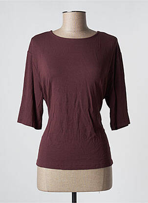Tricou mâneci 3/4 mâneci 3/4 maro ICHI femeie
