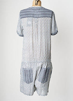 Salopetă scurtă țesătură poplin mâneci scurte albastru SCOTCH & SODA femeie