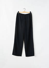 Pantalon larg închidere cu fermoar sub clapetă cu nasturi talie joasă negru SCHOOL RAG femme