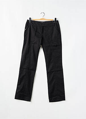 Pantalon 7/8 țesătură poplin talie joasă negru SESSUN femeie