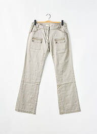 Pantalon drept elasticitate talie joasă verde SESSUN femeie