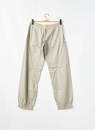 Pantalon drept țesătură poplin gri SESSUN femeie
